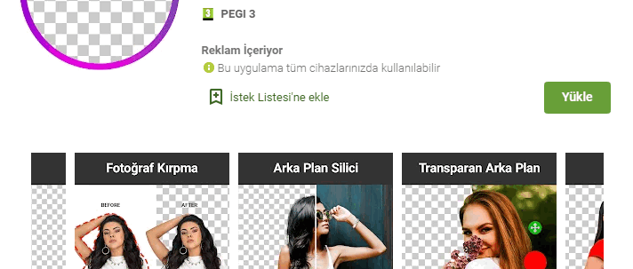 arka plan silme fotograf android