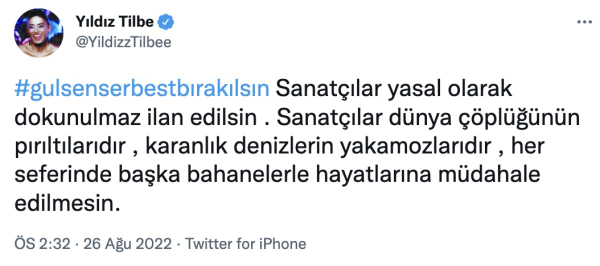 Yıldız Tilbe, sanatçılara dokunulmazlık istedi #1