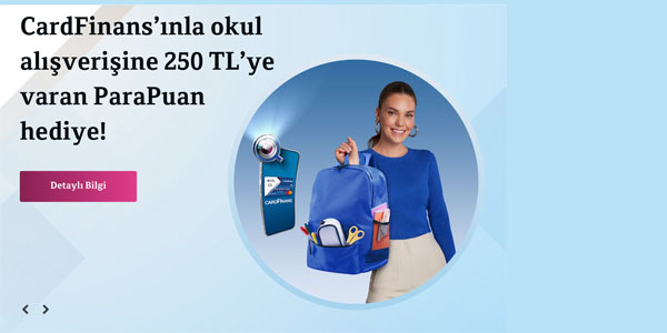 Cardfinans okul kampanyası 1-30 Eylül 2022