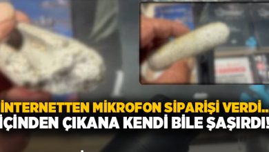 İnternetten mikrofon siparişi verdi.. İçinden çıkana kendi bile şaşırdı!
