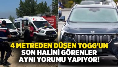 4 metreden düşen Togg’un son halini görenler aynı yorumu yapıyor!