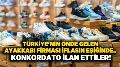 Türkiye’nin önde gelen ayakkabı firması iflasın eşiğinde.. Konkordato ilan ettiler!