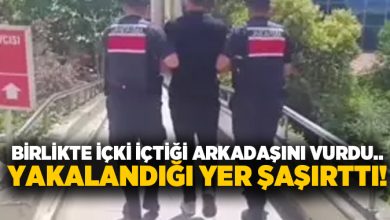 Birlikte içki içtiği arkadaşını vurdu.. Yakalandığı yer şaşırttı!