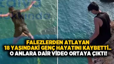 Falezlerden atlayan 18 yaşındaki genç hayatını kaybetti.. O anlara dair video ortaya çıktı!
