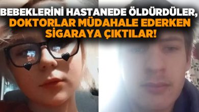 Bebeklerini hastanede öldürdüler, doktorlar müdahale ederken sigaraya çıktılar!