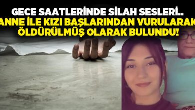 Gece saatlerinde silah sesleri.. Anne ile kızı başlarından vurularak öldürülmüş olarak bulundu!
