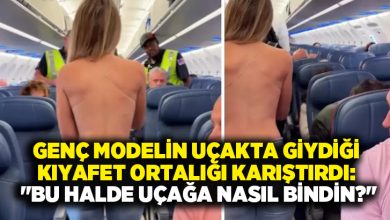 Genç modelin uçakta giydiği kıyafet ortalığı karıştırdı: “Bu halde uçağa nasıl bindin?”