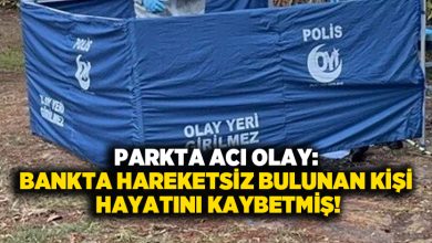 Parkta acı olay: Bankta hareketsiz bulunan kişi hayatını kaybetmiş!