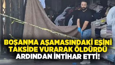 Boşanma aşamasındaki eşini takside vurarak öldürdü ardından intihar etti!