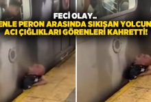 Feci olay.. Trenle peron arasında sıkışan yolcunun acı çığlıkları görenleri kahretti!