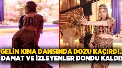 Gelin kına dansında dozu kaçırdı.. Damat ve izleyenler dondu kaldı!