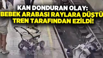 Kan donduran olay: Bebek arabası raylara düştü, tren tarafından ezildi!