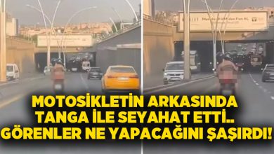 Motosikletin arkasında tanga ile seyahat etti.. Görenler ne yapacağını şaşırdı!