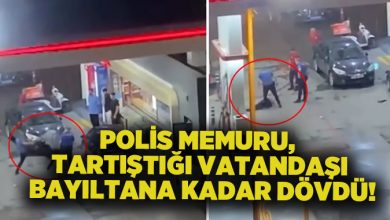 Polis memuru, tartıştığı vatandaşı bayıltana kadar dövdü!