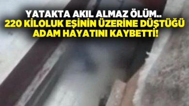 Yatakta akıl almaz ölüm.. 220 kiloluk eşinin üzerine düştüğü adam hayatını kaybetti!