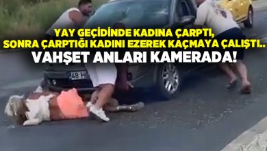 Yaya geçidinde kadına çarptı, Sonra çarptığı kadını ezerek kaçmaya çalıştı.. Vahşet anları kamerada!