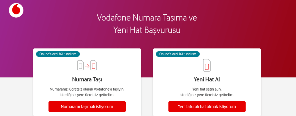 Vodafone Yeni Hat Tarifeleri