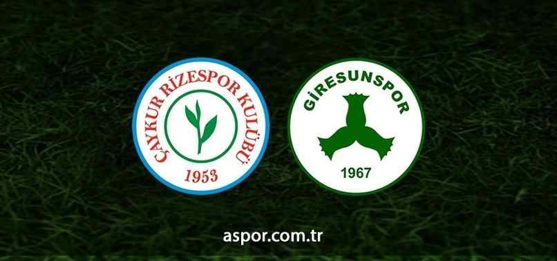 Çaykur Rizespor Giresunspor maçı CANLI İZLE (Rizespor-Giresunspor canlı anlatım)