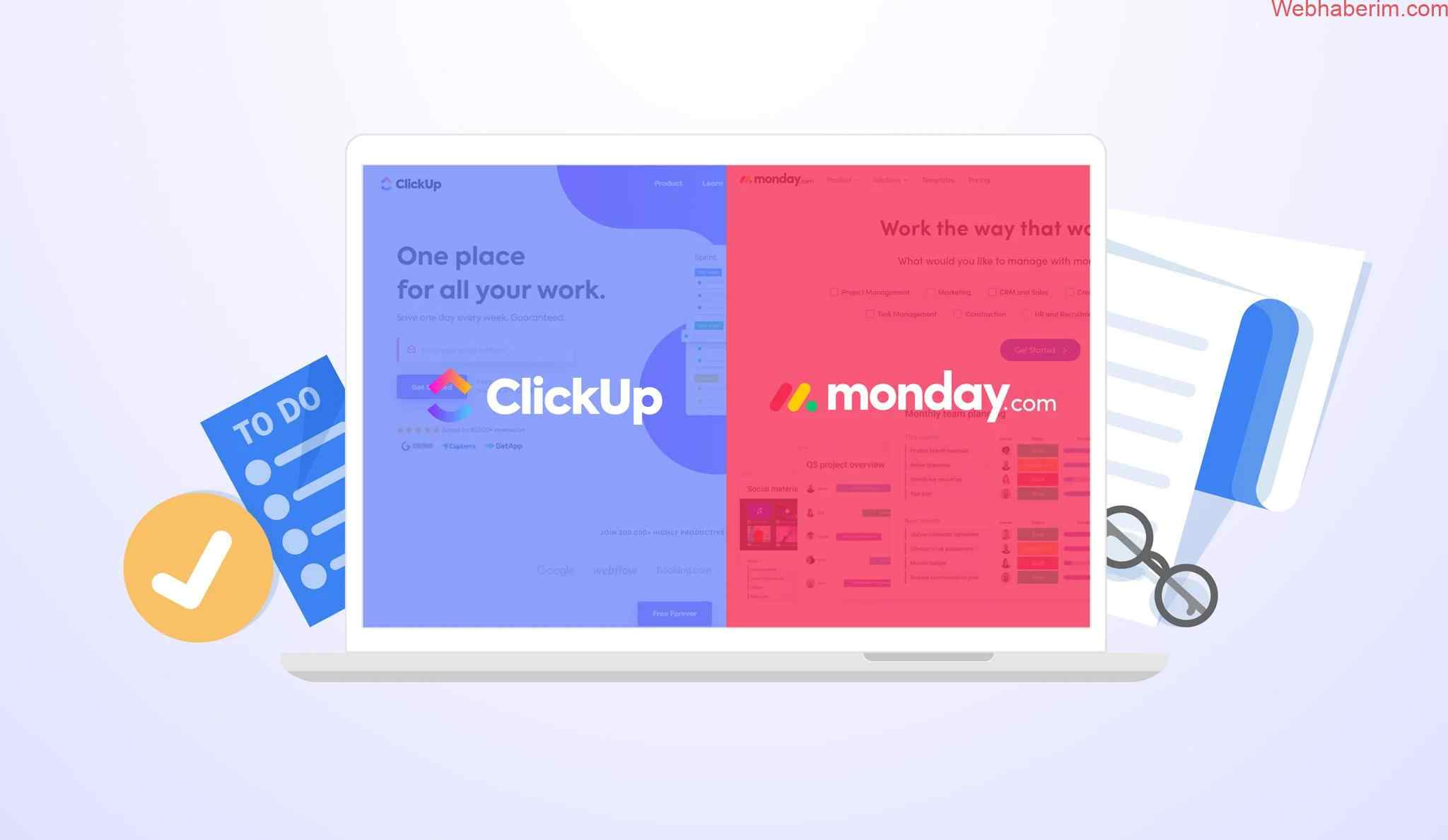 Pazartesi ve ClickUp – Proje Yönetimi Karşılaştırması