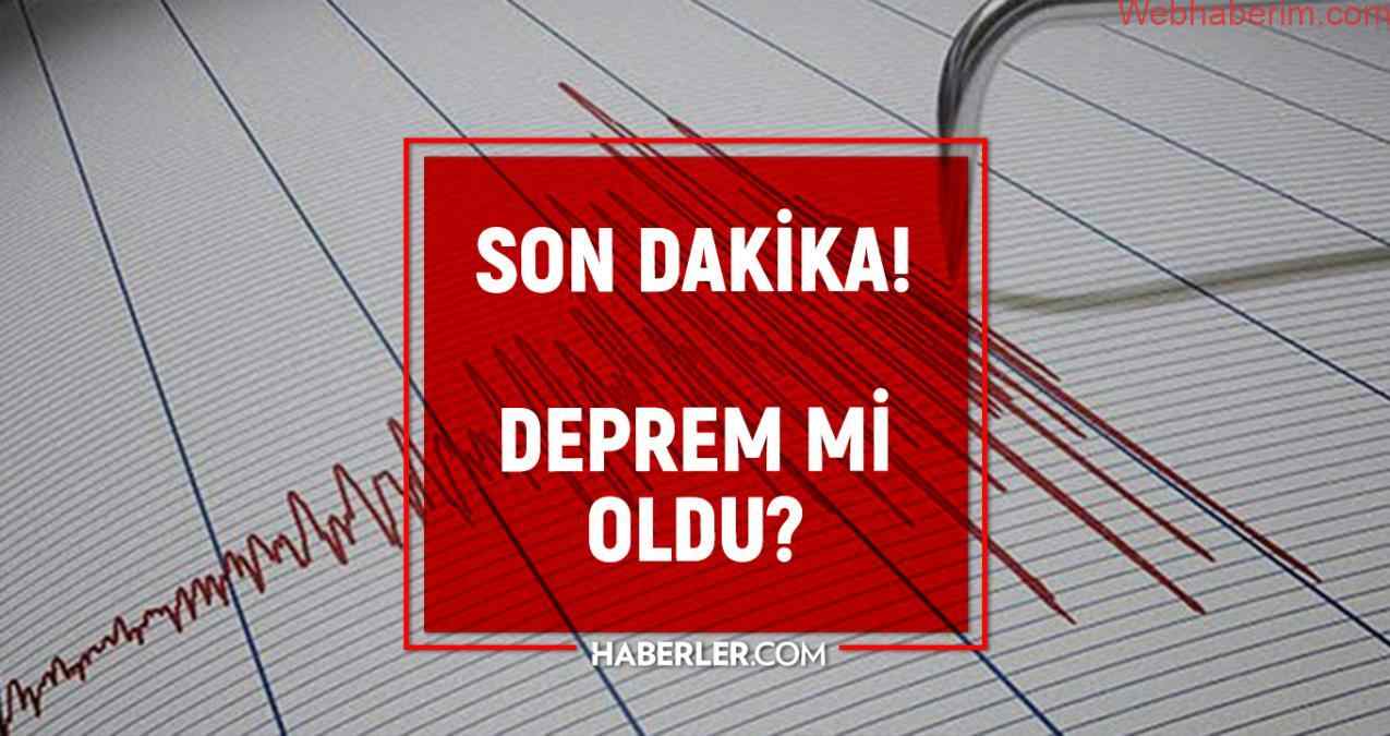 Son Depremler! Bugün İstanbul