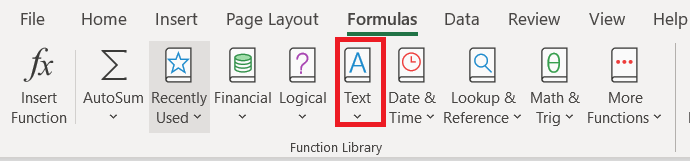 Excel Formulas Tab 