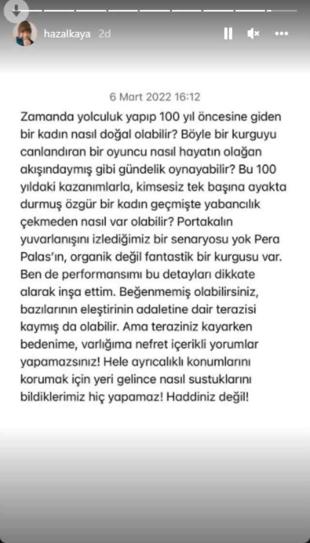 Hazal Kaya 'Oyunculuğundan nefret ediyorum' diyen Ahmet Hakan'a sert çıktı: Senin fikrinin ne iddialı var
