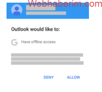 Google Add Account - Outlook Allow Access