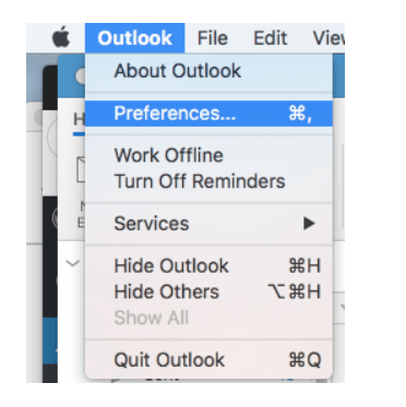 Outlook Email - Mac - Preferences