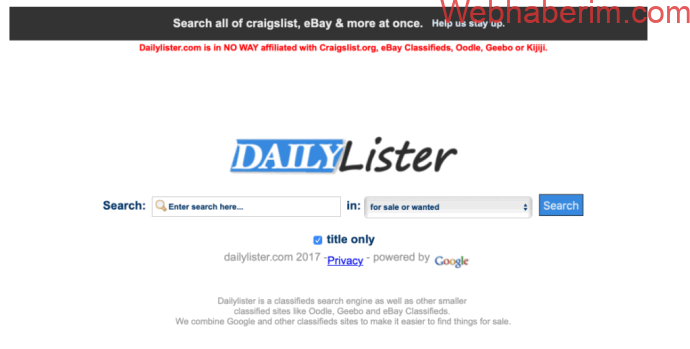 DailyLister website