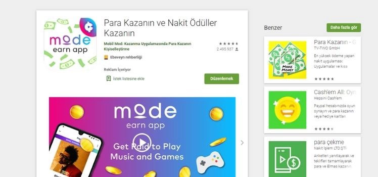 Mode Earn App Para Kazandıran Uygulamalar