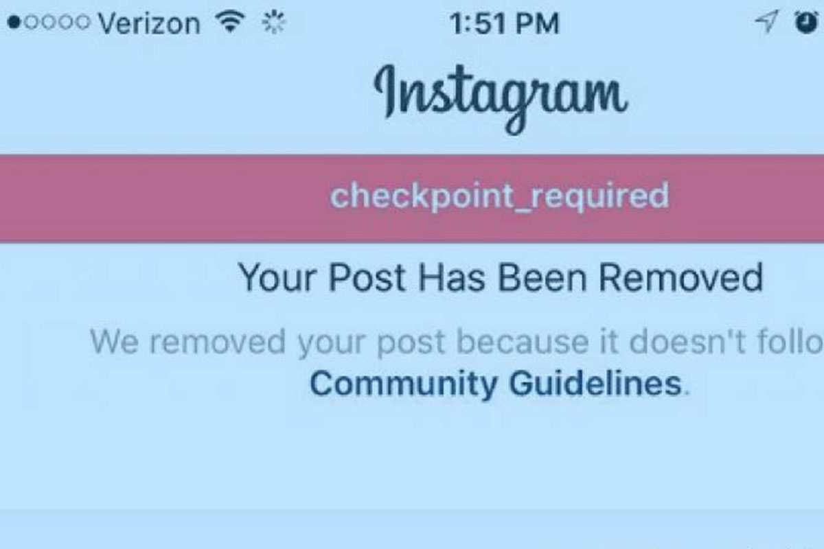 instagram checkpoint required hatasi