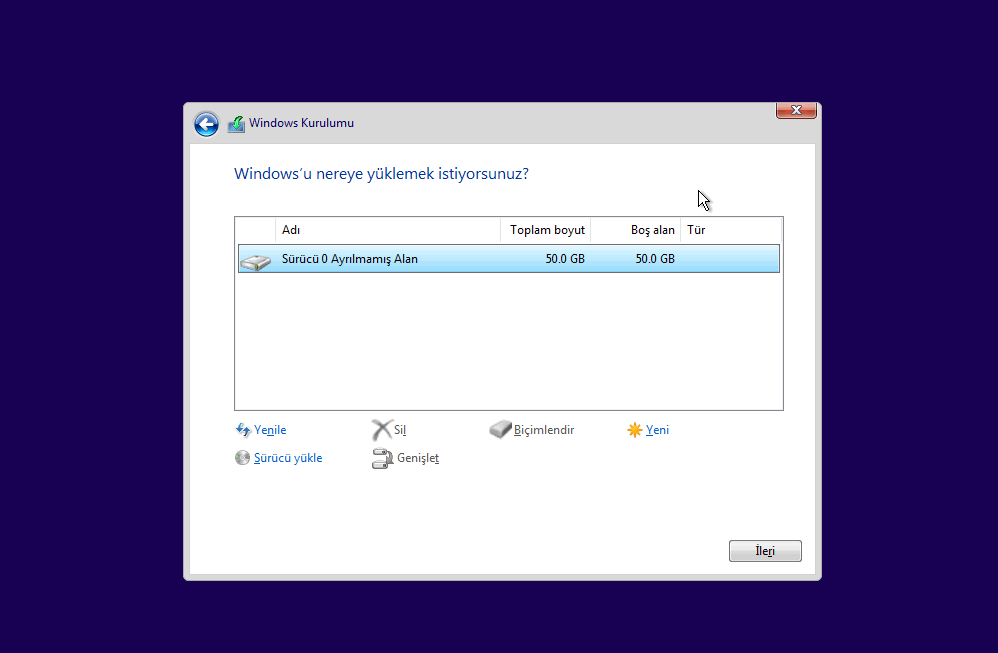 Windows 10 Format Atma