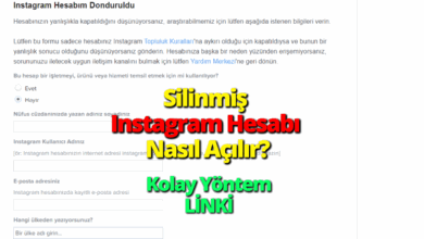 Silinmis Instagram Hesabi Nasil Acilir