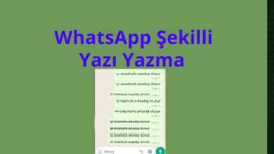 WhatsApp Sekilli Yazi Yazma