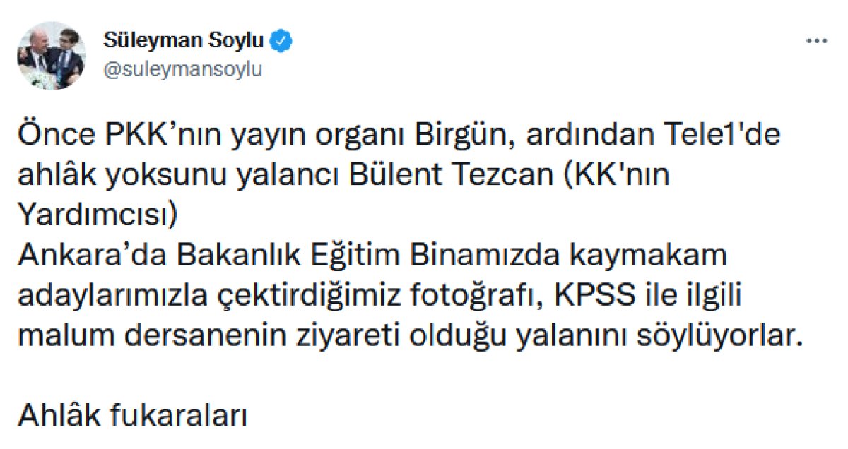 Bakan Soylu dan Bülent Tezcana: Ahlâk fukaraları #2