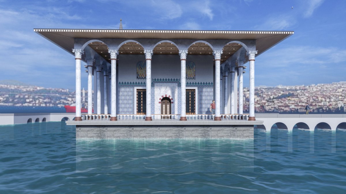 Deniz üstünde inşa edilen Sultaniye Köşkü yeniden modellendi #6