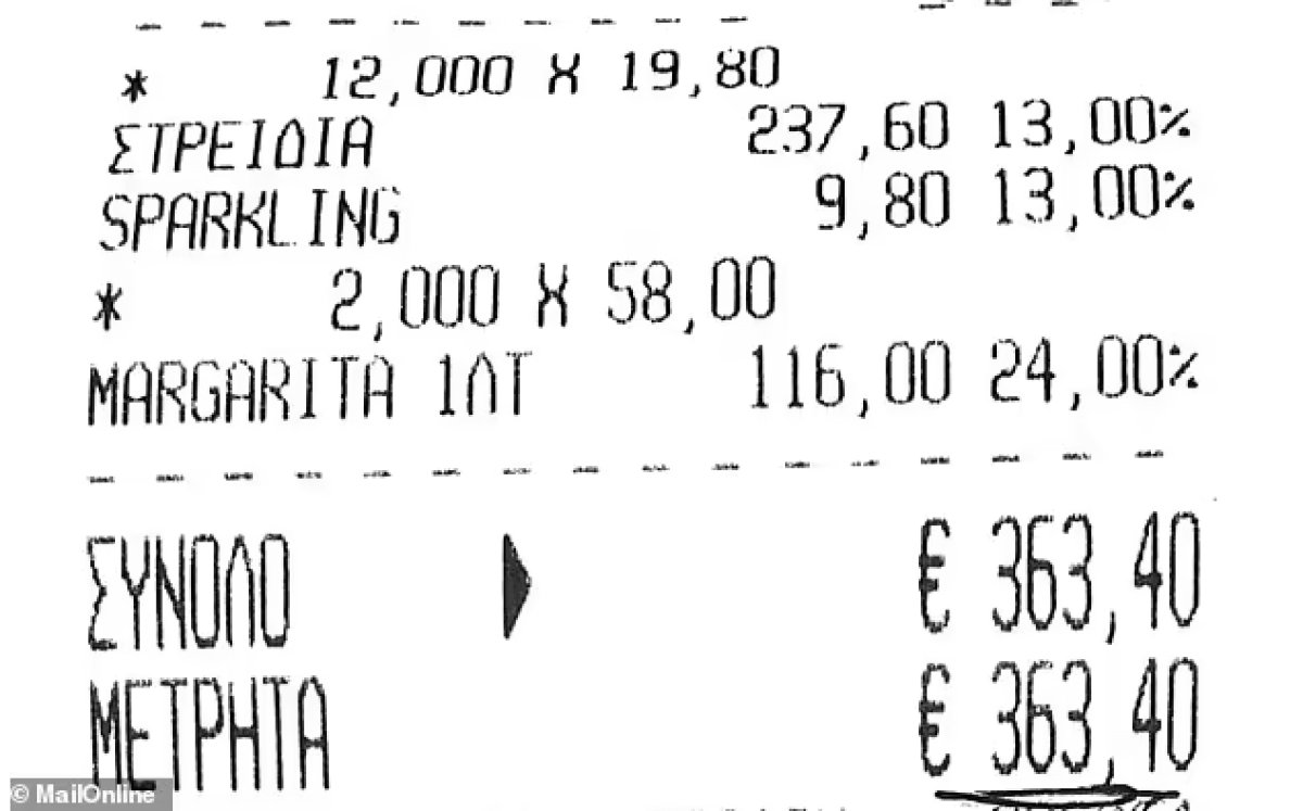 Yunanistan da turistlere yüksek fiyatlı yemek faturaları kesildi #4