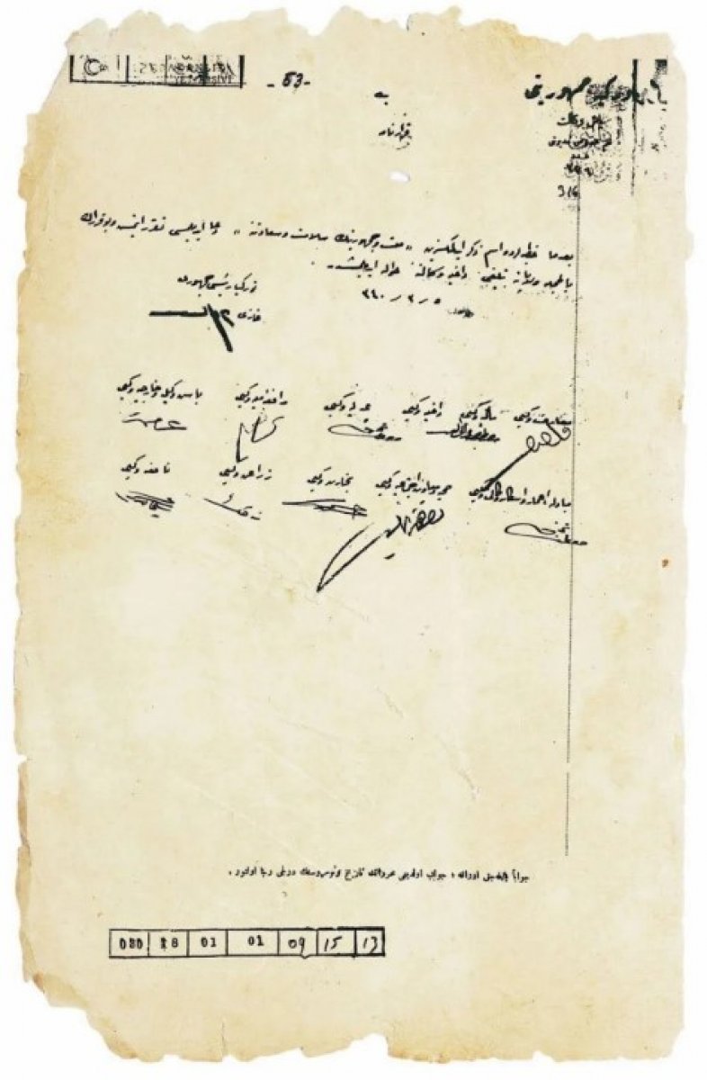Atatürk ün hutbelerde neden anılmadığını gösteren belge #1