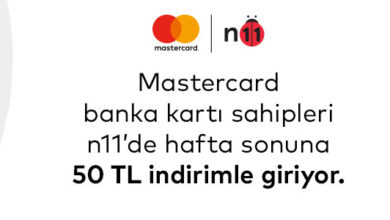 N11 mastercard 50 TL indirim kampanyası 5 Ağustos – 30 Eylül 2022