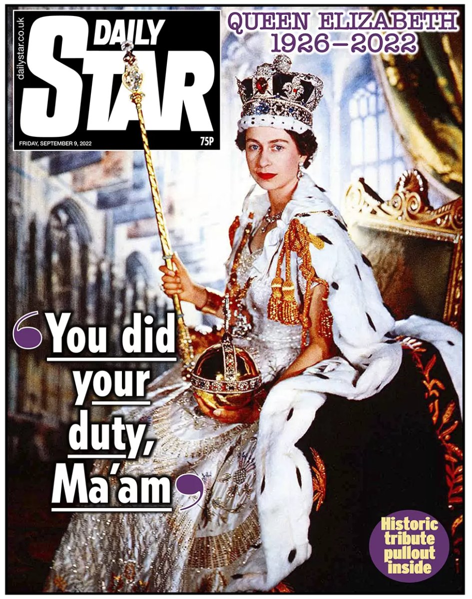 İngiliz gazeteleri, ölen Kraliçe Elizabeth e tam sayfa ayırdı #9