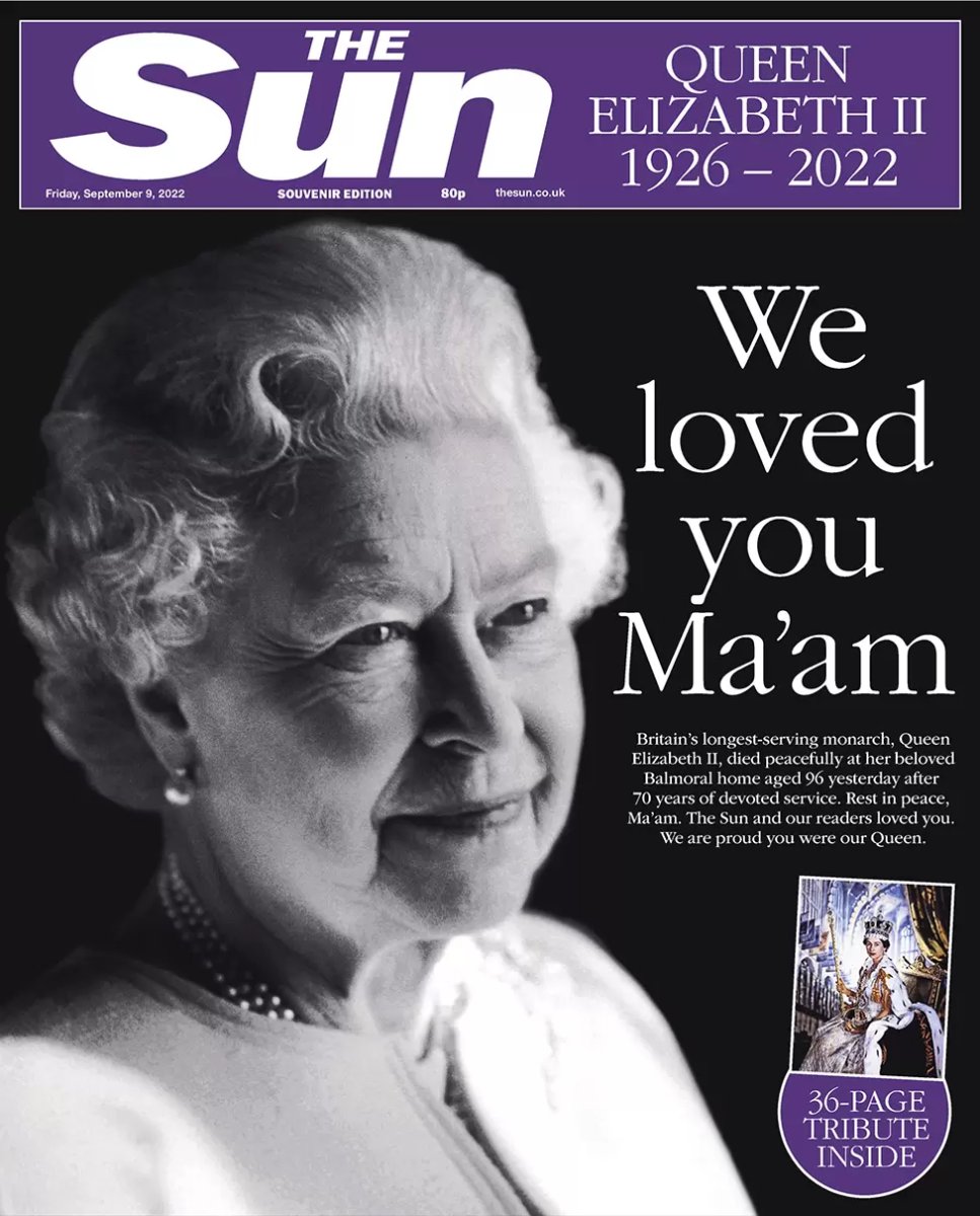 İngiliz gazeteleri, ölen Kraliçe Elizabeth e tam sayfa ayırdı #6