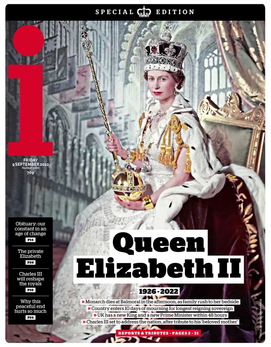 İngiliz gazeteleri, ölen Kraliçe Elizabeth e tam sayfa ayırdı #7