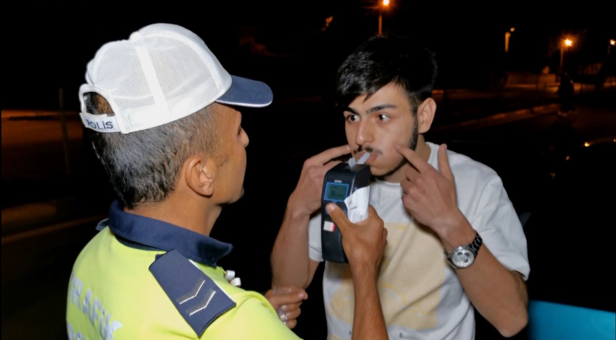 Aksaray da polisin alkollü sürücü ile imtihanı #3