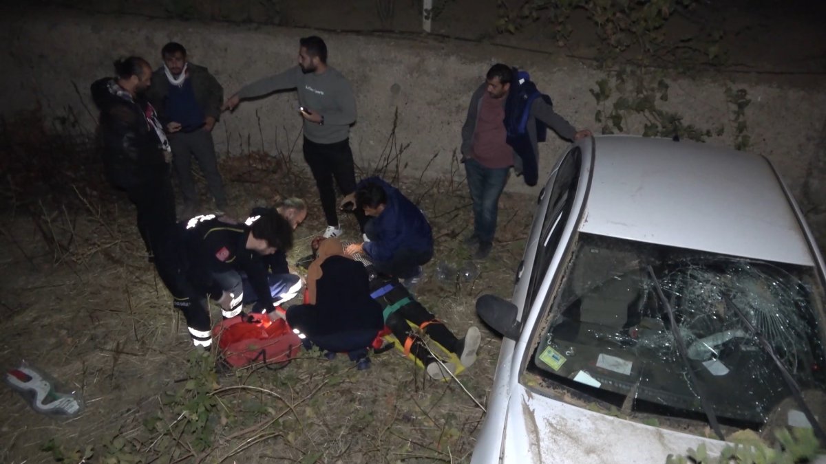 Kırıkkale de alkollü sürücü, otomobiliyle dereye uçtu: 2 yaralı #1