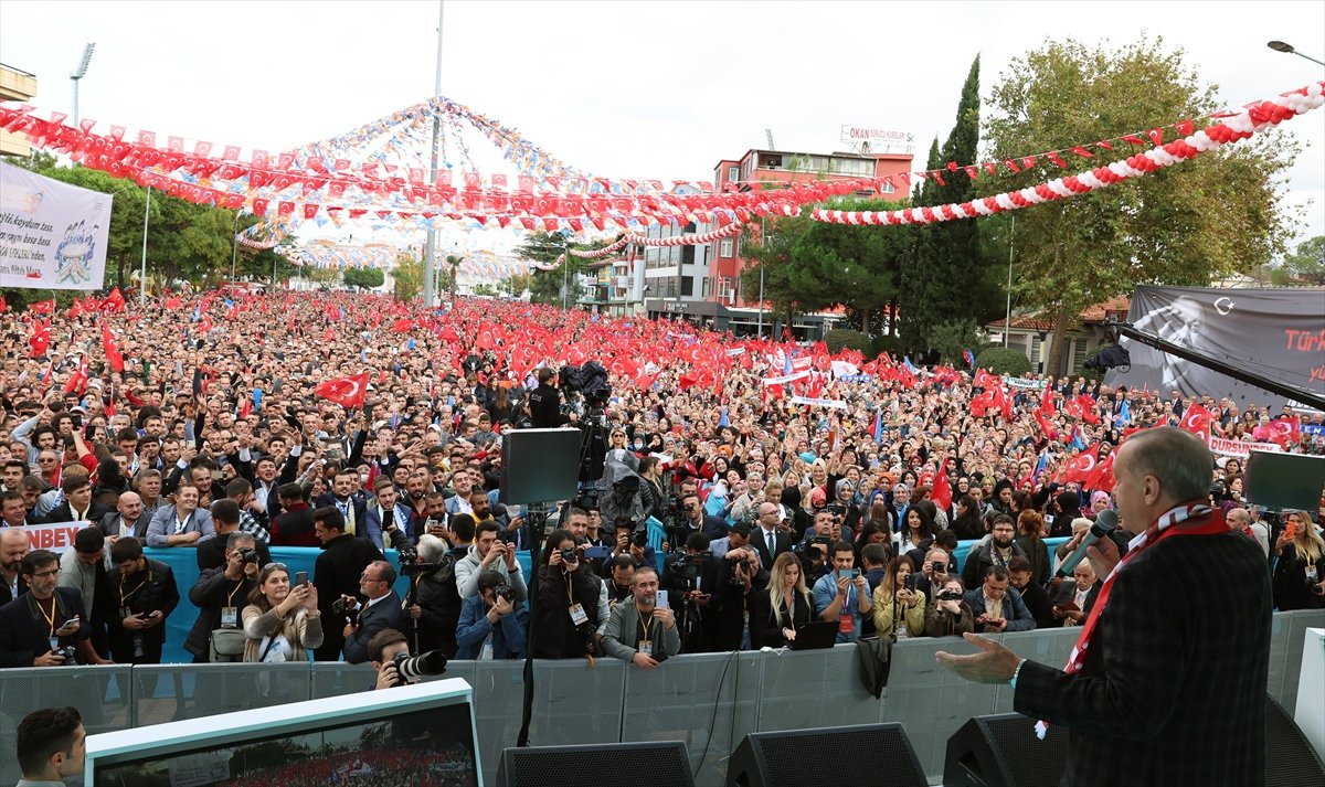Balıkesir de Cumhurbaşkanı Erdoğan a coşkulu karşılama #5
