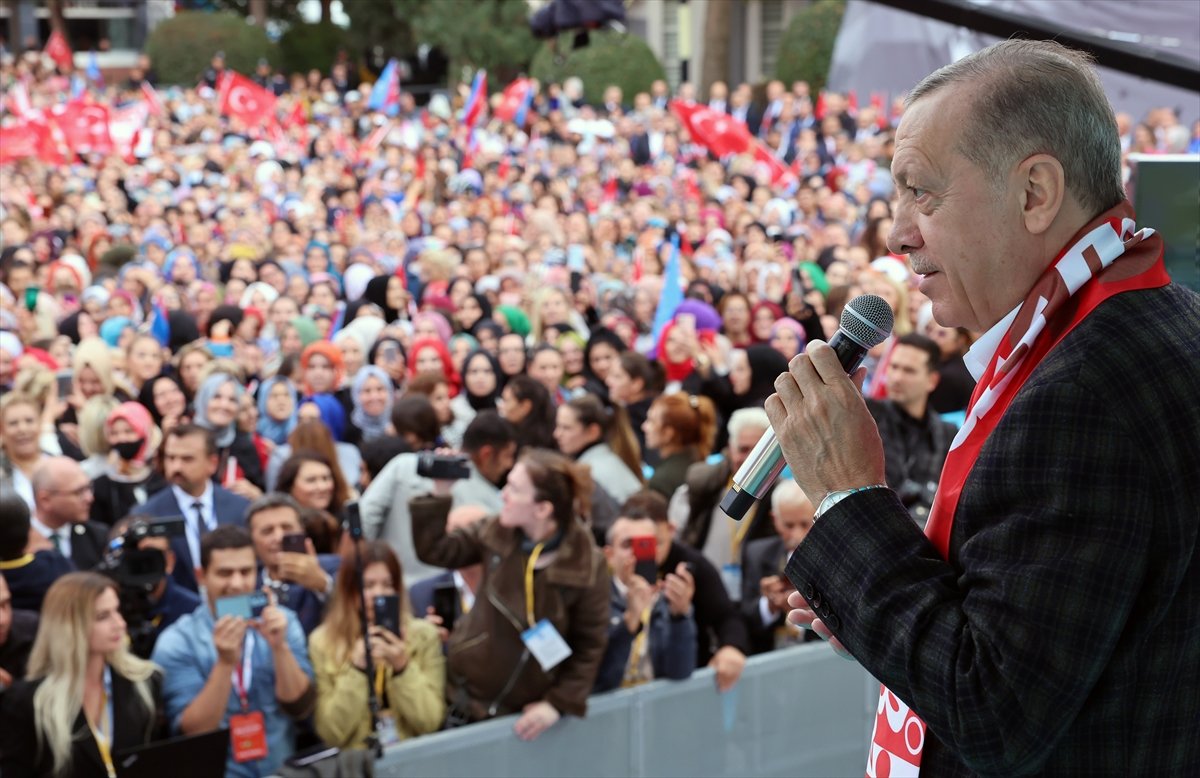 Balıkesir de Cumhurbaşkanı Erdoğan a coşkulu karşılama #9