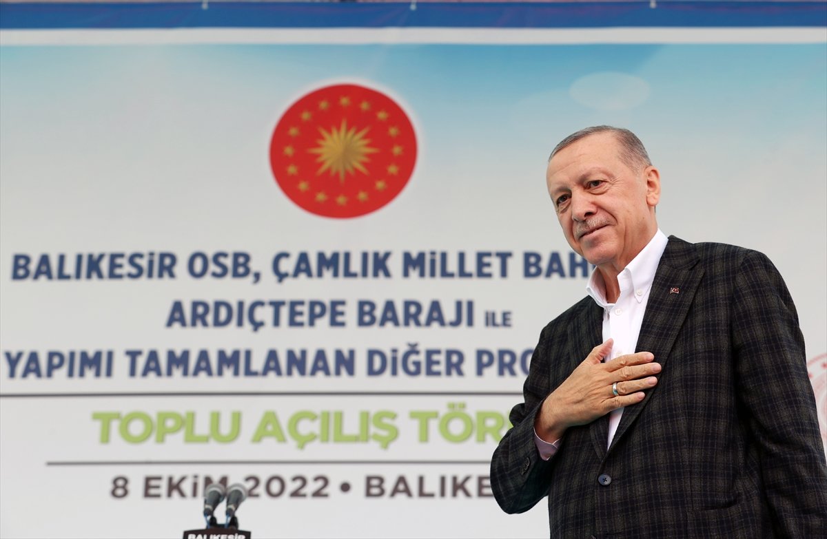 Balıkesir de Cumhurbaşkanı Erdoğan a coşkulu karşılama #8