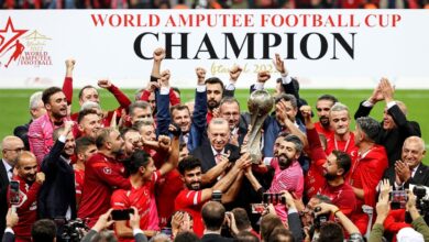 Ampute Futbol Milli Takımımızın kupasını Cumhurbaşkanı Erdoğan verdi
