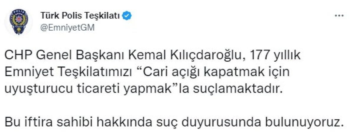 EGM ve Jandarma dan Kemal Kılıçdaroğlu hakkında suç duyurusu #1