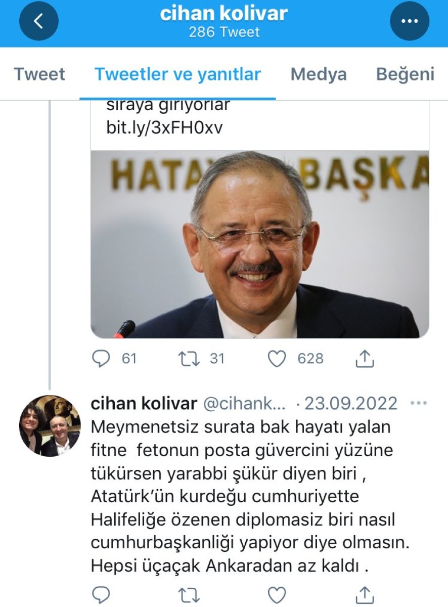 Türk milletine hakaret eden Cihan Kolivar ın Twitter paylaşımları #4